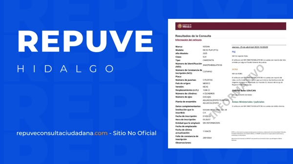 REPUVE Hidalgo